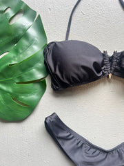 Black Bandeau V Cut Set