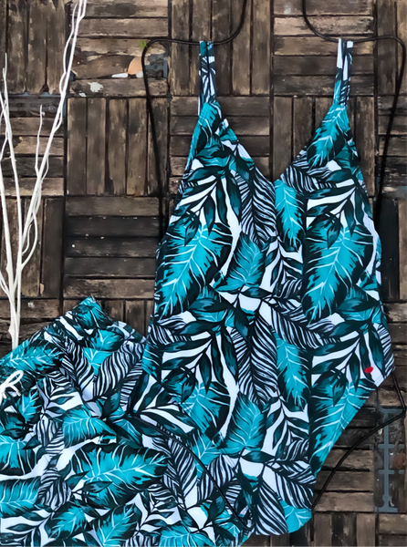 Turquoise Leaves One Piece