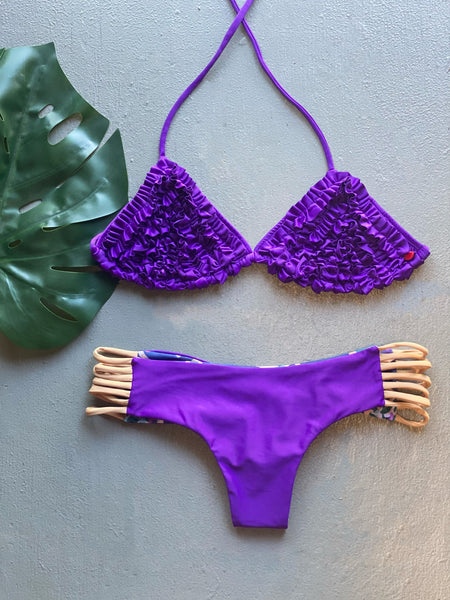 Purple & Nude Ruches Set