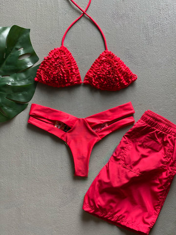 Red but Red Matching Set
